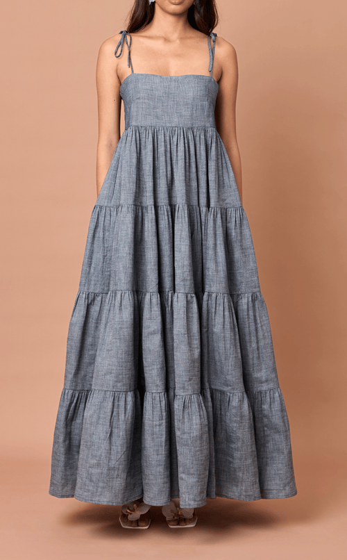 GABRIELA DRESS - DENIM CHAMBRAY Shop.TayoStudio