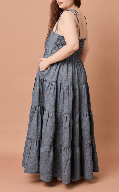 GABRIELA DRESS - DENIM CHAMBRAY Shop.TayoStudio