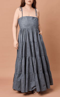 GABRIELA DRESS - DENIM CHAMBRAY