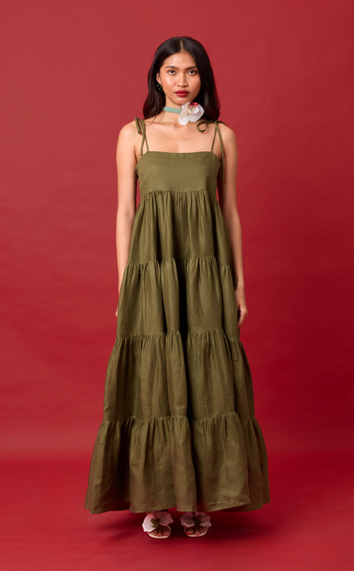 GABRIELA DRESS - ARMY GREEN Shop.TayoStudio