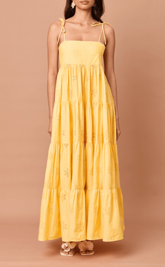 GABRIELA DRESS - YELLOW EYELET