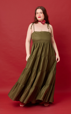 GABRIELA DRESS - ARMY GREEN Shop.TayoStudio