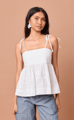 GABRIELA TOP - WHITE LACE