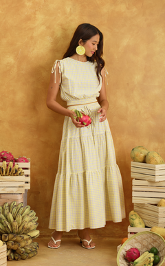 HELENA SKIRT 2.0 - YELLOW MICRO PLAID Shop.TayoStudio