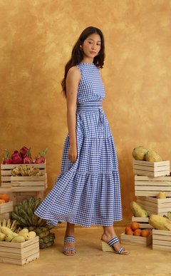 HELENA SKIRT 2.0 - BLUE GINGHAM Shop.TayoStudio