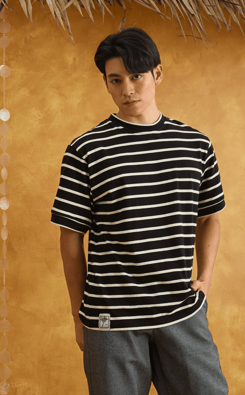 JOSE TEE - BLACK STRIPES