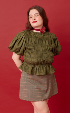 KAROL SKORT - HOUNDSTOOTH PLAID