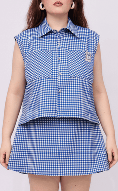 KAROL SKORT - BLUE GINGHAM 2