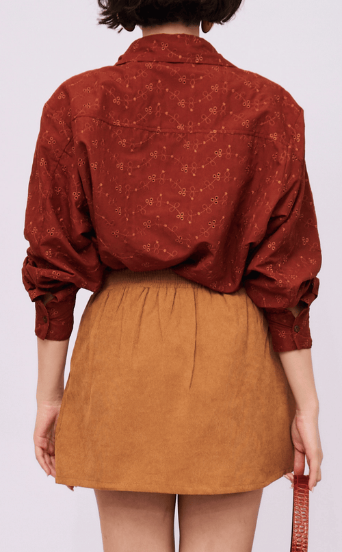 KAROL SKORT - CARAMEL CURDOROY