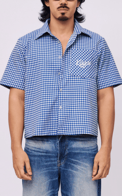 PINO TOP - BLUE GINGHAM 2 w/ KUYA EMBRO