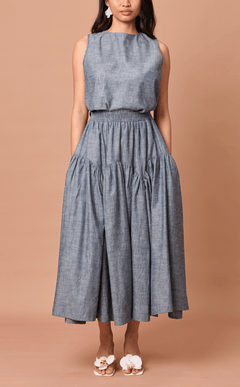 LIGAYA SET - DENIM CHAMBRAY (PRE-ORDER) Shop.TayoStudio