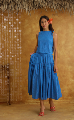 LIGAYA SET - BLUE GRID Shop.TayoStudio