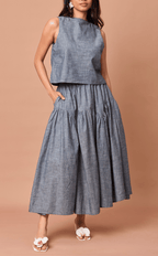 LIGAYA SET - DENIM CHAMBRAY (PRE-ORDER)