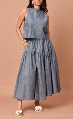 LIGAYA SET - DENIM CHAMBRAY (PRE-ORDER) Shop.TayoStudio