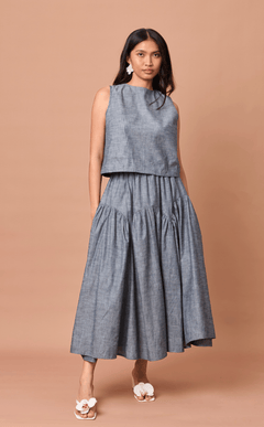 LIGAYA SET - DENIM CHAMBRAY (PRE-ORDER) Shop.TayoStudio