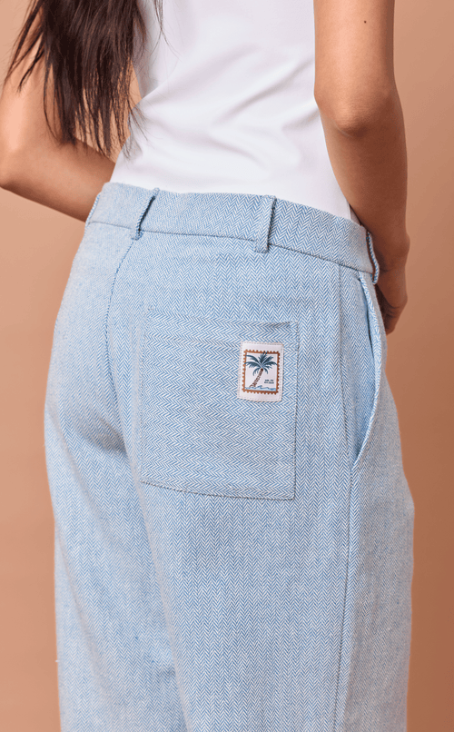 MANUEL PANTS - CHEVRON TWEED Shop.TayoStudio