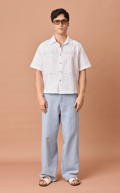 MANUEL PANTS - CHEVRON TWEED Shop.TayoStudio