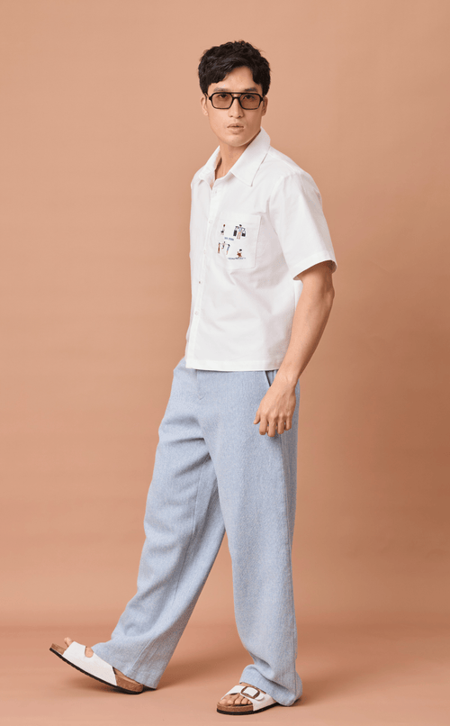 MANUEL PANTS - CHEVRON TWEED