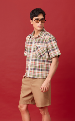 MANU SHORTS - BROWN WOOL