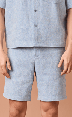 MANU SHORTS - CHEVRON TWEED w/ KALYE EMBRO Shop.TayoStudio