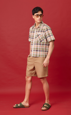MANU SHORTS - BROWN WOOL