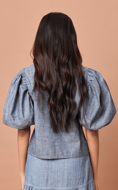 MELCHORA TOP - DENIM CHAMBRAY