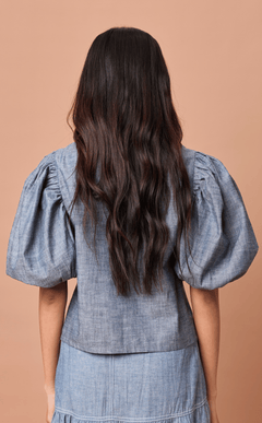 MELCHORA TOP - DENIM CHAMBRAY Shop.TayoStudio