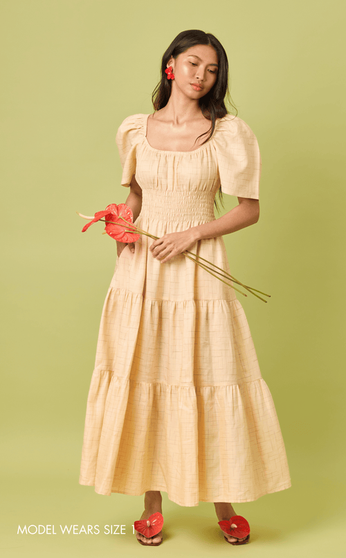 MUTYA DRESS - MULTICOLOR GRID Shop.TayoStudio