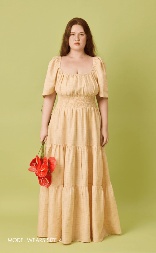 MUTYA DRESS - MULTICOLOR GRID Shop.TayoStudio