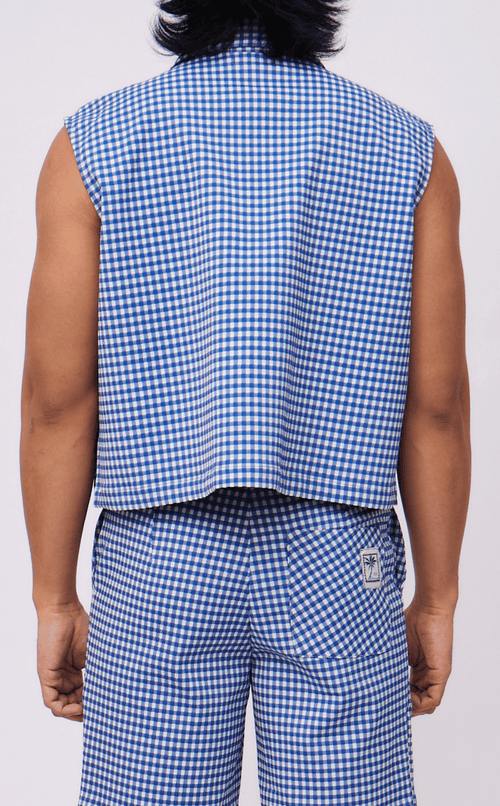 NANO SHIRT - BLUE GINGHAM 2