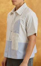 NINYO SHIRT - WHITE NAUTICAL STRIPES
