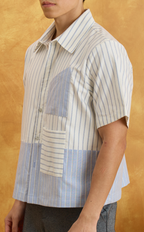 NINYO SHIRT - WHITE NAUTICAL STRIPES Shop.TayoStudio