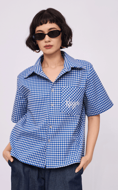 PINO TOP - BLUE GINGHAM 2 w/ NOYPI EMBRO