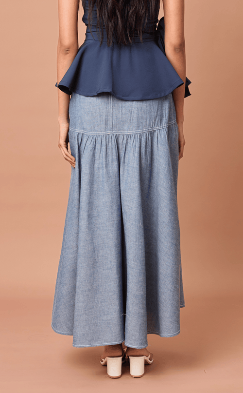PACITA SKIRT - DENIM LINEN