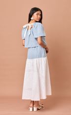 PACITA SKIRT - WHITE LACE COMBI Shop.TayoStudio