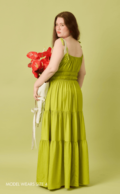 PAMELA MAXI DRESS - CHARTREUSE Shop.TayoStudio