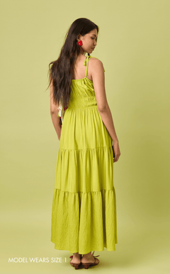 PAMELA MAXI DRESS - CHARTREUSE Shop.TayoStudio
