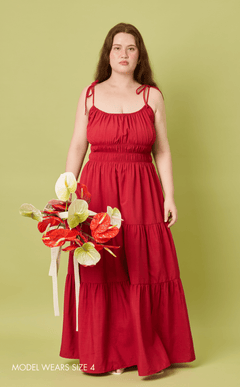 PAMELA MAXI DRESS - RED Shop.TayoStudio