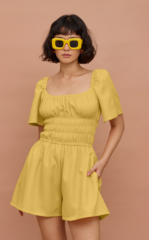 PENNY ROMPER - TOASTED BUTTER