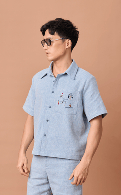 PINO TOP - CHEVRON TWEED w/ KALYE EMBRO (PRE ORDER)