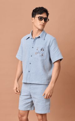 PINO TOP - CHEVRON TWEED w/ KALYE EMBRO Shop.TayoStudio