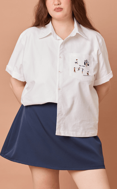 PINO TOP - WHITE OXFORD w/ KAYLE EMBRO Shop.TayoStudio
