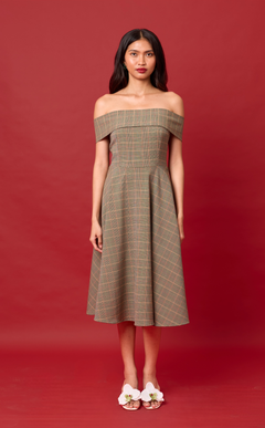 PLUMA DRESS - HOUNDSTOOTH PLAID (PRE ORDER)