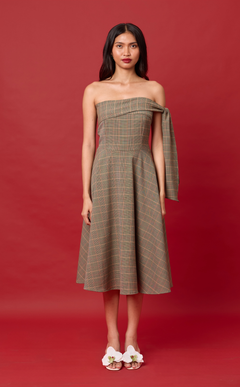 PLUMA DRESS - HOUNDSTOOTH PLAID (PRE ORDER) Shop.TayoStudio