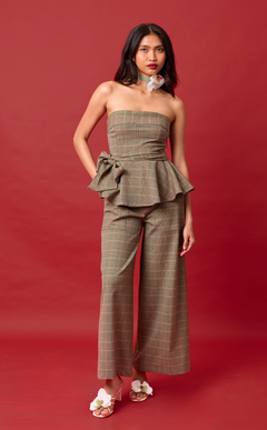 PLUMA TOP - HOUNDSTOOTH PLAID Shop.TayoStudio