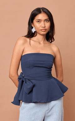 PLUMA TOP - NAVY BLUE Shop.TayoStudio