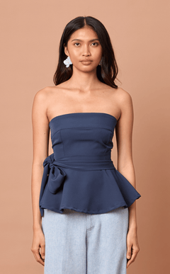 PLUMA TOP - NAVY BLUE Shop.TayoStudio