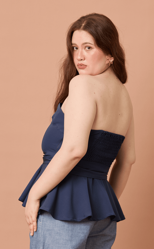 PLUMA TOP - NAVY BLUE