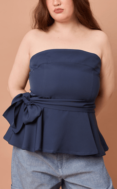 PLUMA TOP - NAVY BLUE