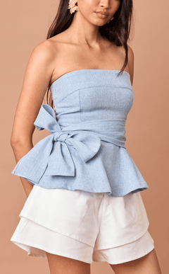 PLUMA TOP - CHEVRON TWEED (PRE ORDER) Shop.TayoStudio